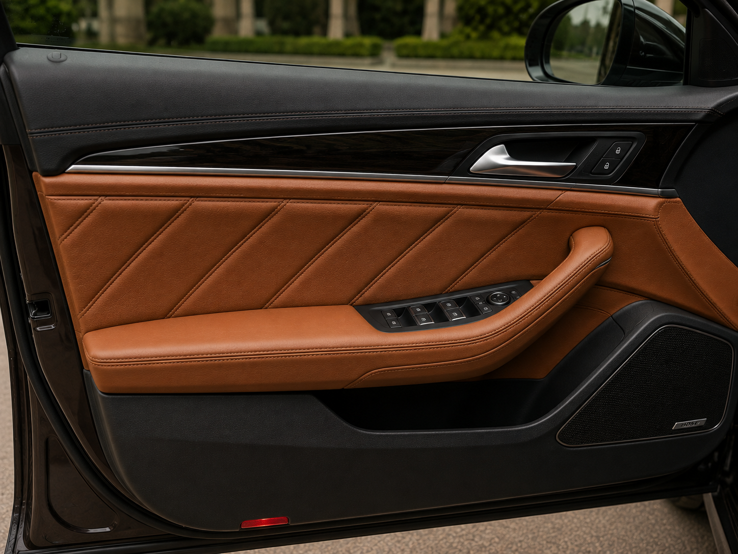 Automotive leather door panels