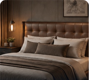 PVC and PU leather for beds and headboards