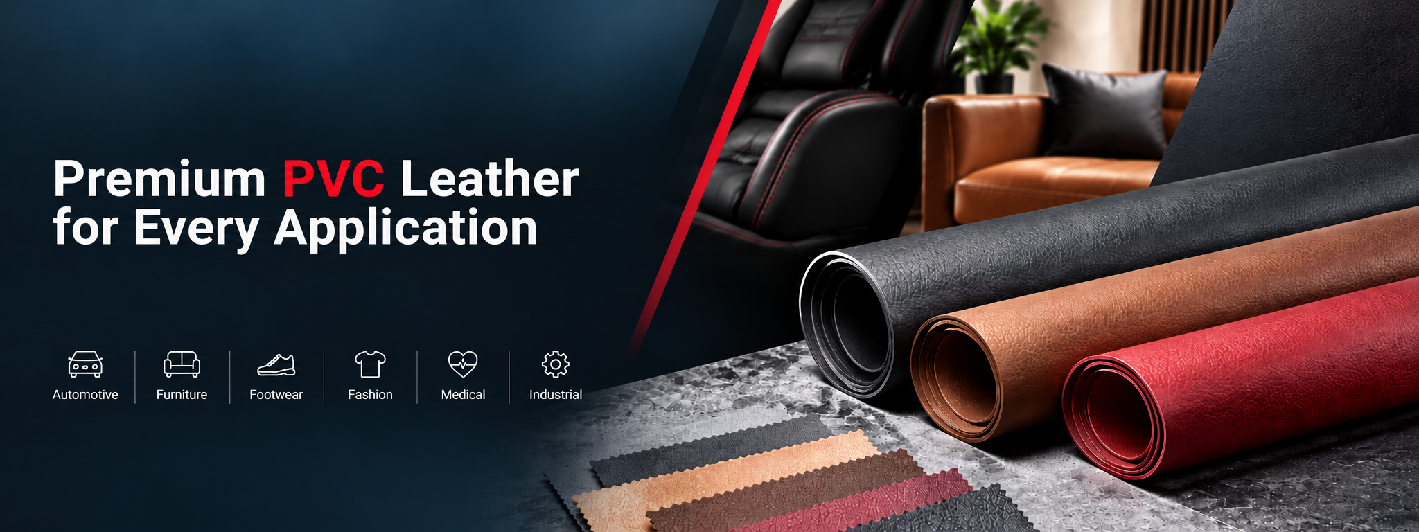 Premium PVC and PU Leather for Furniture, Automotive and Interiors