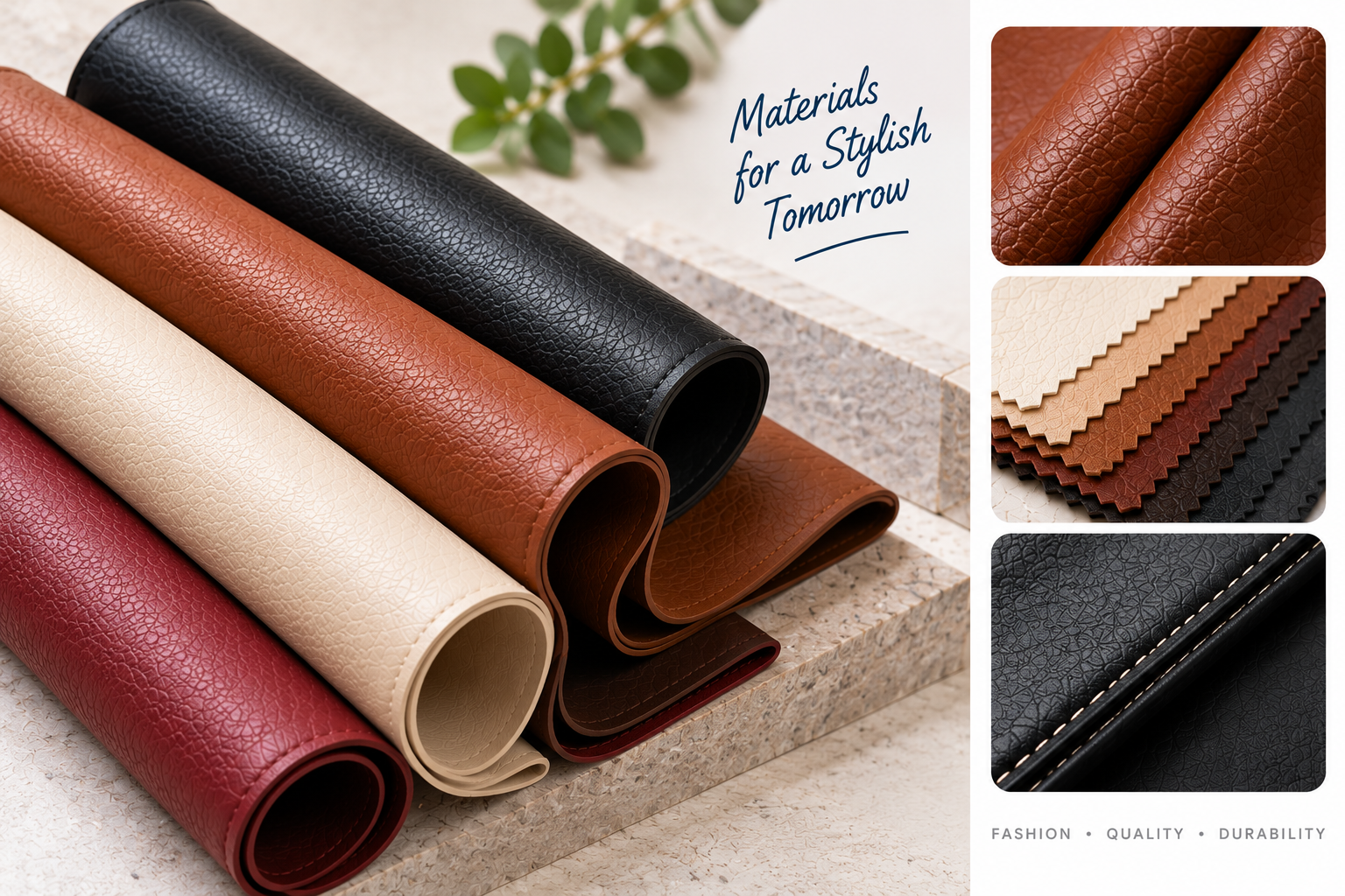PVC and PU leather materials for fashion applications