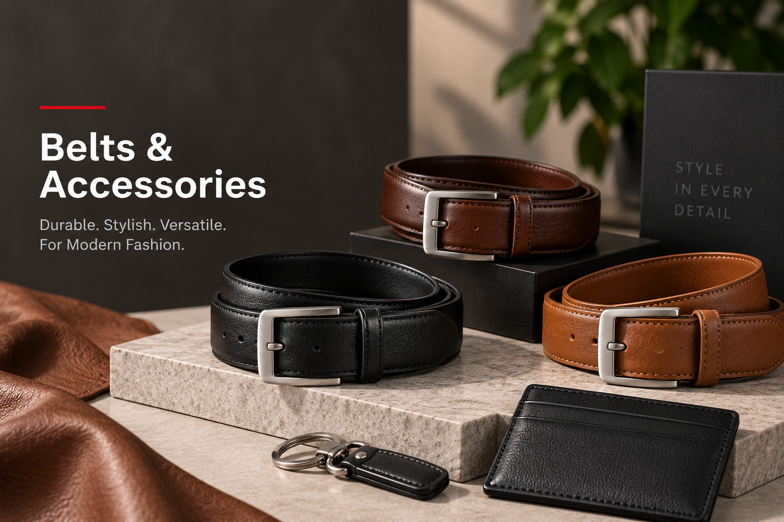 PVC and PU leather for belts and fashion accessories