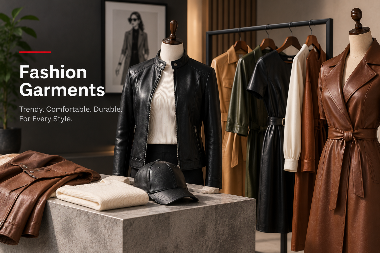 PVC and PU leather for modern fashion garments