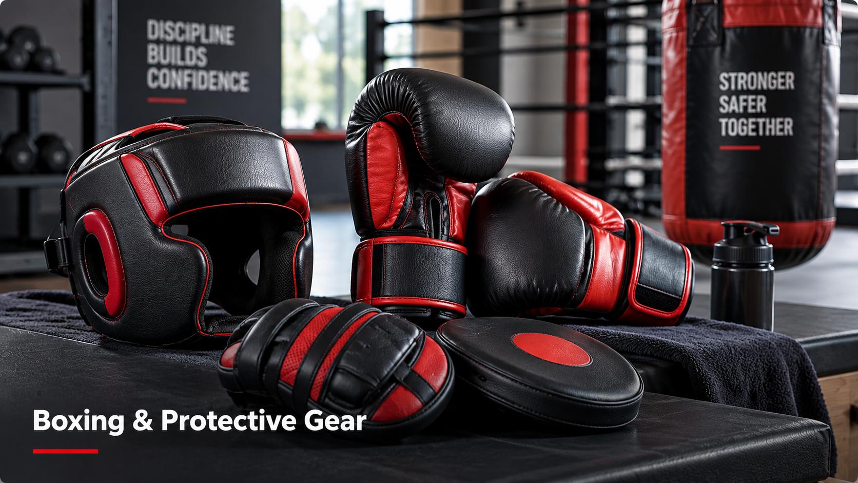 PVC and PU leather boxing and protective sports gear
