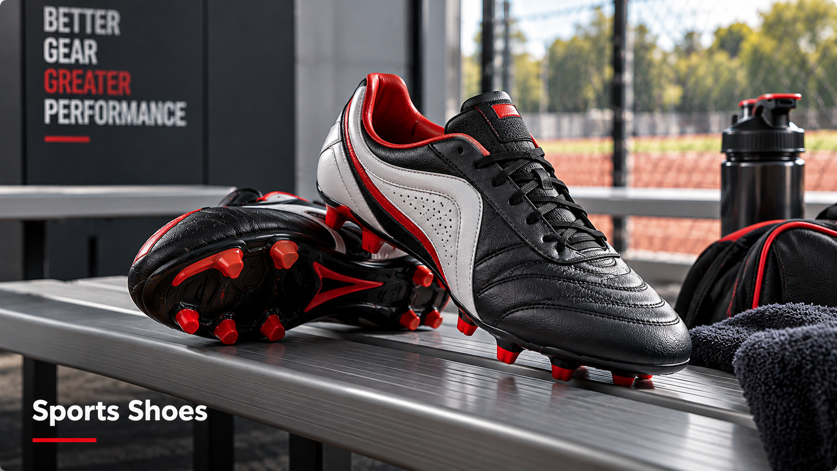 PVC and PU leather sports shoes