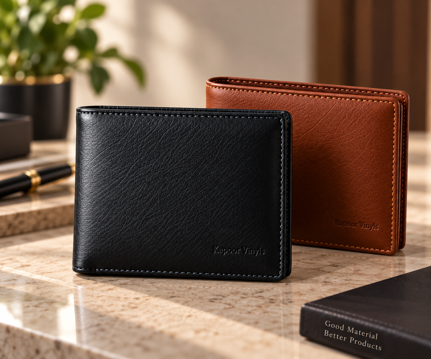 Premium PVC and PU leather wallets
