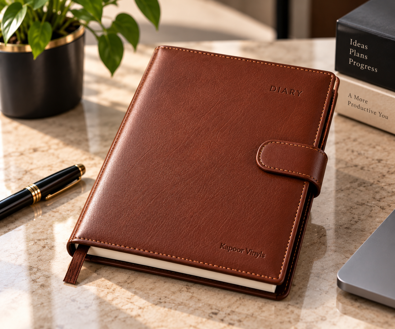 Premium PVC and PU leather diaries
